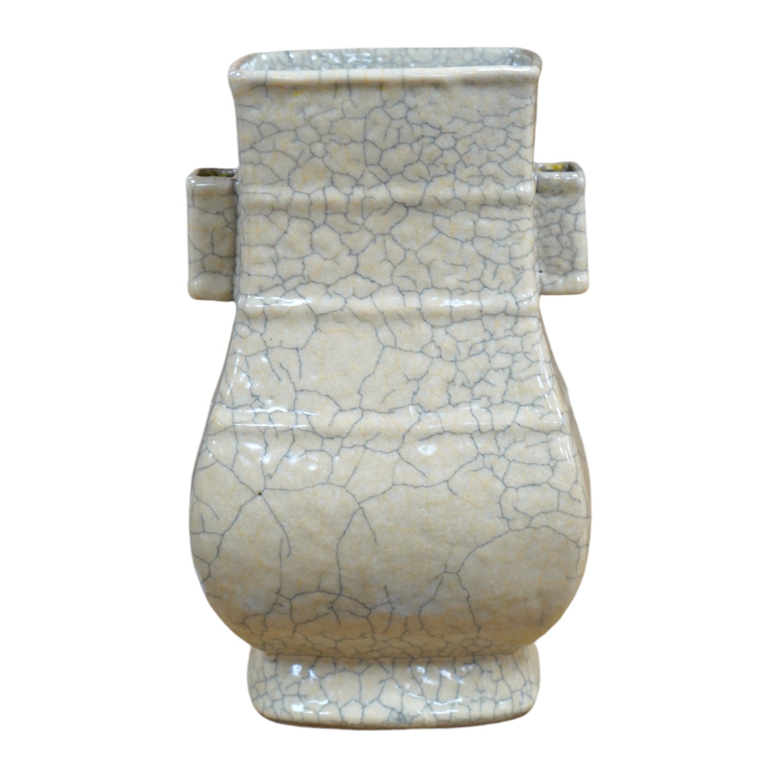 A Chinese crackle glaze hu vase, 22.5cm high. Condition - good